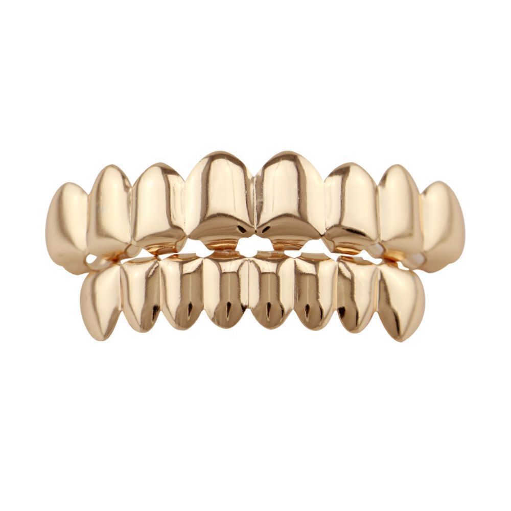 Rose Gold Plated Full Hip Hop Grillz Set